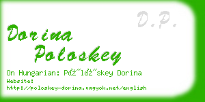 dorina poloskey business card